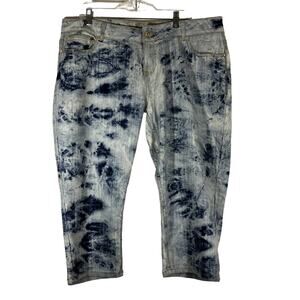 Coogi Women's Capri Jean Pants Size 20W Tie Dye = V
